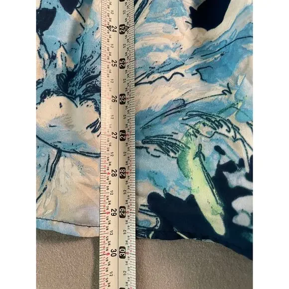 One Clothing Los Angeles SZ M Blue Floral Sleeveless Shorts Summer Beach Romper - Picture 7 of 7